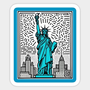 Statue of liberty Pop Art Sticker